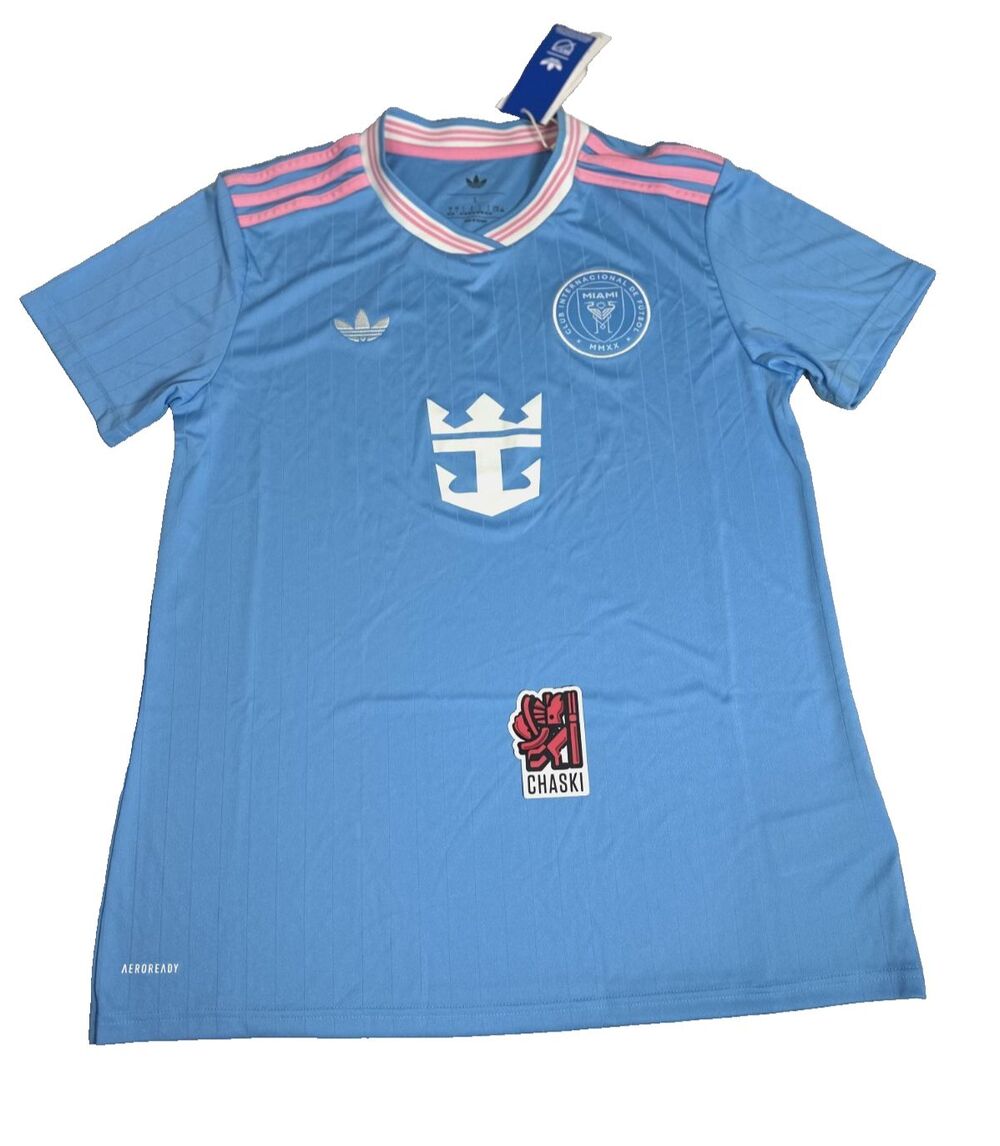 Adidas MLS Inter Miami CF 25/26 3rd soccer Jersey Blue KA7503 Women's Large NEW